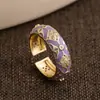 Anillo de apertura de estilo hip-hop multicolor con gota de aceite transfronterizo, anillo de color de moda con esmalte, joyería de circón para mujer