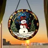 Enfeites de Vidro Boneco de Neve de Natal Transfronteiriços Decoração de Pátio Janela de Café Apanhador de Sol Arte de Parede Pendurada