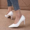 Salto Alto Feminino Bico Fino 2025 Novos Sapatos Femininos Estilo Primavera e Outono Boca Rasa Sapatos Solteiros Salto Agulha Feminino Sapatos da Moda