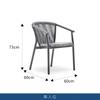 Mesa y Silla de Ratán para Exterior Combinación de Mesa de Centro Nórdica Patio Villa Jardín Exterior Mesa de Comedor Ocio al Aire Libre Balcón Silla de Ratán