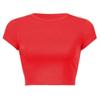 DIY nova camiseta curta de cor sólida de verão feminina aceitável com imagem DIY
