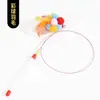 Juguete de Caña para Gatos con Plumas, Varilla de Acero Extensible, Alta Elasticidad, Juguete Interactivo para Mascotas para Entretenimiento Propio y Alivio del Aburrimiento para Gatitos