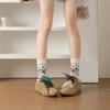 Calcetines de Invierno y Otoño para Mujer hasta la Pantorrilla Fair Isle Sin Costuras de Lana Slouch, Calcetines Altos hasta la Rodilla Retro Lindos de Dibujos Animados de Cachorritos Japoneses y Coreanos