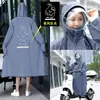 Capa de Chuva para Mulheres e Homens, Estilo Longo, Prova de Tempestade para Corpo Inteiro, Poncho de Chuva Adulto de Peça Única, Especificamente para Patinetes Elétricos