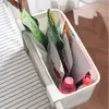 Cesta colgante retráctil para mesita de noche de dormitorio, estante de almacenamiento grande, caja de pañuelos, cable de datos, organizador de gran capacidad, cesta para artículos varios