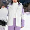 Conjunto de Traje de Esquí para Principiantes, Cortavientos e Impermeable, con Capa Interior Forrada de Forro Polar, Chaqueta Tres en Uno y Pantalones Forrados de Forro Polar, Conjunto de Dos Piezas