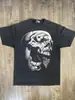 Camiseta de Manga Curta com Estampa Grande de Caveira Retrô Tamanho Grande Solta Top Streetwear Punk Escuro Y2K Harajuku