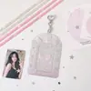Portatarjetas con Alas de Ángel Ins Cubierta Protectora para Tarjetas de Foto de Ídolos Polaroid PVC Colgante para Mochila Almacenamiento de Tarjeta de Campus Tarjeta de Comida