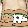 Felpudo de bienvenida de cachorro de dibujos animados, alfombrilla de entrada, alfombrilla de pasillo, antideslizante, resistente a la suciedad, fácil de limpiar, alfombra lavable, alfombra absorbente