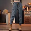 Calças Casuais Masculinas Primavera Jogger Harem 2026 Novo Tendência Versátil Multi-Bolsos Cargo Longas
