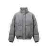 Ropa Vintage 2025 Invierno Cálido Engrosado Cleanfit Estilo Americano Cuello Alto Chaqueta de Algodón para Hombres y Mujeres Marca de Tendencia Abrigo de Algodón