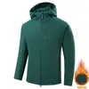 Jaqueta Softshell Customizada para Casal, Fabricante Direto Transfronteiriço, à Prova de Vento, Impermeável, Forrada com Lã, Jaqueta Quente para Trabalho ao Ar Livre para Homens