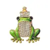 Moda europeia e americana comércio exterior broche de sapo versátil com strass completo broche de animal de desenho animado da fábrica de origem, item popular em estoque na Temu