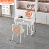 Conjunto elegante de mesa e cadeira para manicure, design simples, preço especial, mesa de manicure econômica para salões de beleza, disponível em configurações simples e duplas
