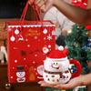 Dropshipping Caneca Cerâmica Criativa de Presente de Natal com Tampa e Colher Caneca de Grande Capacidade Caneca de Natal Desenhada Presente