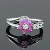 Anillo de Aleación con Flores Pastorales Hermosas Estilo Europeo y Americano para Mujer, Diamante Artificial Ópalo Joyería Simple Anillo de Nicho Transfronterizo