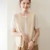 Cárdigan de Cachemir para Mujer Otoño e Invierno, Chaqueta de Punto con Cremallera Doble, Cuello Redondo Holgado, Chaleco Engrosado