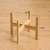 Soporte para flores de cuatro patas de bambú, soporte de madera de bambú para macetas, venta directa de fábrica