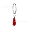 Pendientes de Piercing de Zirconia de Colores Gotas de Agua, Versión Dual Chapada en Oro de Aleación de Titanio, Pendientes Apilables Unisex, Suministro Transfronterizo