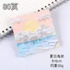 Notas adhesivas de pintura al óleo, notas de estudiante, etiquetas para memorandos de oficina, base de pegatinas, materiales para agenda, notas adhesivas reutilizables