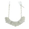 Joyería europea y americana nueva cadena corta para suéter collar hueco plateado para mujer accesorios moda versátil accesorios de moda mujer