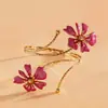 Pulseira de Braço com Flor de Metal Gotejante Europeia e Americana Transfronteiriça, Pulseira Dopamina de Luxo Leve, Design de Nicho, Sensação de Alto Padrão, Joias Femininas