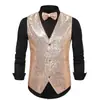 Roupa de Performance de Palco Masculina Colete Pequeno de Lantejoulas Estúdio Fotográfico Apresentador de Fotos Cantor Mestre de Cerimônias Colete
