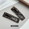 Pasador para la parte posterior de la cabeza Dulce Pinza BB Retro Todo-partido Elegante Flequillo Mechón Lateral Cabello Fragmentado Estampado de Leopardo Pasador para el Cabello de Mujer Nube Grande
