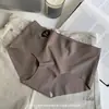 Outono e inverno meninas sem costura roupa interior das mulheres micro escovado macio cheio antibacteriano antibacteriano amoreira de seda fundo cuecas de cintura média