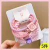 Elástico de Borracha Infantil Kuromi Fofo Alta Elasticidade Sanrio Não Machuca o Cabelo Faixa de Cabeça para Bebê Faixa de Cabelo Corda Colorida