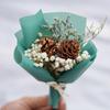 Mini ramo de gypsophila exquisito, hecho a mano, flores secas para coche, rosa eterna, regalo de bricolaje, decoración de regalo de mano