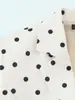 Comércio Exterior Transfronteiriço Moda Europeia e Americana para Mulheres Outono e Inverno 2025 Blazer de Bolinhas com Gola de Terno de Abotoamento Duplo de Manga Longa para Mulheres