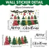 Pegatinas de Ventana de Vidrio para Árbol de Navidad de Amazon Transfronterizas PVC Acuarela Decoración de Atmósfera Festiva Pegatinas Electrostáticas de Copos de Nieve para Ventana