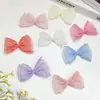 Accesorio de lazo de pedrería de doble capa de malla brillante para accesorios de cabello DIY hechos a mano, ropa, zapatos, sombreros, bolsos y ropa de muñecas