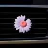 Clip de perfume para aire acondicionado de coche con diseño de girasol y margaritas pequeñas, adornos de aromaterapia decorativos para mujer