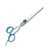 Conjunto de Tesouras de Corte de Cabelo Azul Amazon Transfronteiriço com Parafuso Destacável para Cabeleireiro, Uso Doméstico para Adultos, Tesoura deafinamento de 6 polegadas