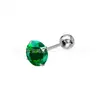 Aleación de Titanio F136 Montura de Garras Zirconia 5A Bola Redonda Rosca Externa Arete para Oreja Piercing Corporal de Titanio G23 Arete para Cartílago de la Oreja Arete