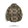 Otoño e Invierno Nuevo Jacquard Nicho Casual Solapa Estilo Étnico Versátil Chaqueta Suelta Casual Chaqueta de Pareja Hombre