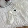 Nuevos Calcetines para Mujer Otoño/Invierno 2024 Versión Coreana Patrón de Gatito Hilo Calcetines de Media Pantorrilla para Niñas Calcetines Flojos