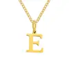 Nuevo Collar de Acero Inoxidable de 26 Letras de Amazon, Cadena para Clavícula Moderna y Versátil, Collar para Pareja con Apellido en Stock