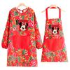 Delantal de Lona de Moda Anti-manchas Ropa de Trabajo de Cocina para el Hogar Overol Estilo Chino de Boda Catering Overol de Manga Larga