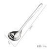Colher de Sopa de Aço Inoxidável 304 Colher Escorredora Cabo Longo Aprofundada Colher para Panela Quente Sopa Mingau Suprimentos para Exterior Pequena Espátula Colher para Refogar