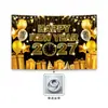 Banner de Año Nuevo 2027 Personalizado Fondo Feliz Año Nuevo Amazon Fiesta en Casa Bandera para Fiesta al Aire Libre