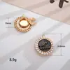 Camisa con Cuello de Botón Circular de Perlas Estilo Chanel Accesorios de Botón Ropa para Mujer Decoración Puños Accesorios de Botón