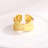 Anillo de Plata Esterlina S925 para Mujer Lujo Accesible Diseño Nicho Moderno Elegante Normcore Anillo Ancho Cepillado Mate Escarchado