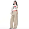 Jeans Feminino Novo Modelo Estilo Americano Primavera 2026, Calça Jeans Feminina Retro High Street Americana de Cintura Alta Solta de Perna Larga Comprimento Total