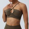 Comércio Exterior Sensação Nua Novo Oco Reúne Sutiã Esportivo Feminino Cinto Fino Cruz Beleza Costas Yoga Fitness Roupa Íntima com Bojo