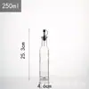 Olla de Aceite Cuadrada de Vidrio para Uso Doméstico, Botella de Aceite de Oliva a Prueba de Fugas, Botella Dispensadora de Aceite Comestible, Botella de Aceite con Boquilla de Acero Inoxidable al por Mayor