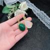 Colgante de jade con incrustaciones de oro y calcedonia de Hetian de imitación de oro amarillo de 24 k chapado en oro de arena de Vietnam para mujer.