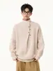 Tejido de punto con diseño de botones y cuello medio alto para hombre y mujer, Suéter casual de nicho de marca moderna Cleanfit para primavera, otoño e invierno